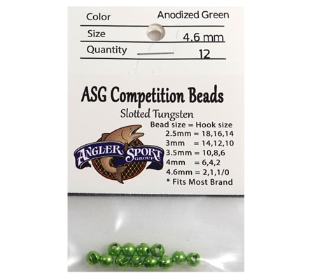 NEW ASG Bead Anodized Green 4.6mm