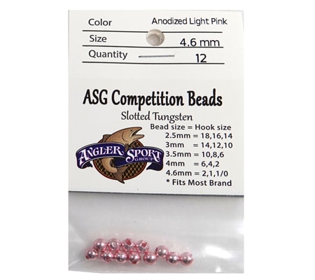 NEW ASG Bead Anodized Light Pink 4.6mm