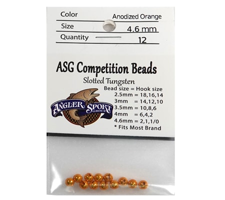 NEW ASG Bead Anodized Orange 4.6mm