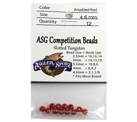 NEW ASG Bead Anodized Red 4.6mm