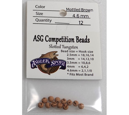 NEW ASG Bead Mottled Brown 4.6mm